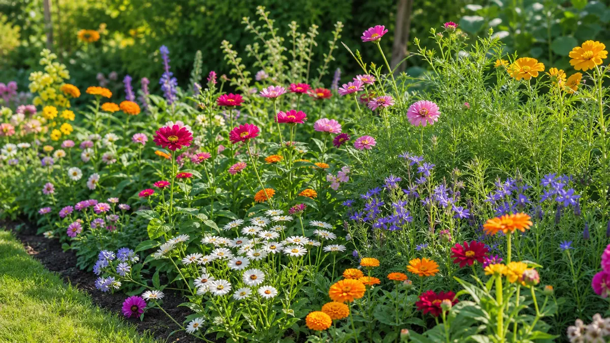 Sommerblomster fra frø i fargerikt norsk bed